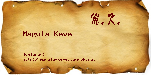 Magula Keve névjegykártya